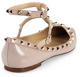 Thumbnail for your product : Valentino Rockstud Leather Cage Flats