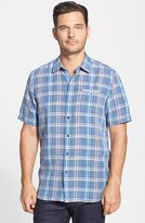 Thumbnail for your product : Tommy Bahama 'I'm So Plaid' Island Modern Fit Linen Blend Camp Shirt
