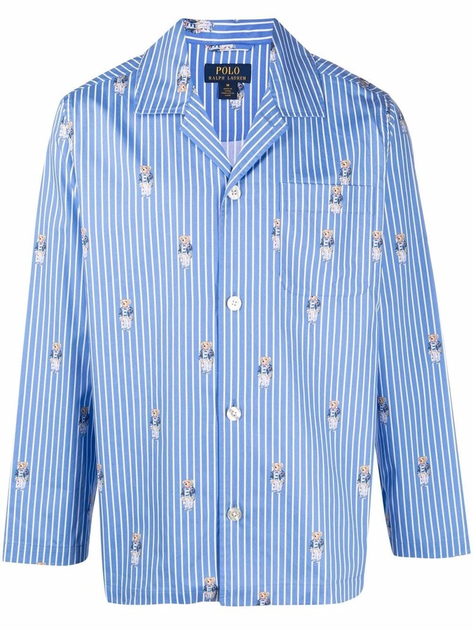 Polo Ralph Lauren Teddy Bear Motif Striped Pyjamas - ShopStyle Pajamas
