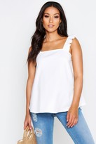 Thumbnail for your product : boohoo Maternity Frill Shoulder Back Detail Cami Top
