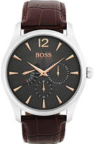 Hugo Boss 1513490 Commander stainless steel and leather watch