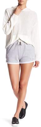 Honey Punch Distressed Knit Shorts