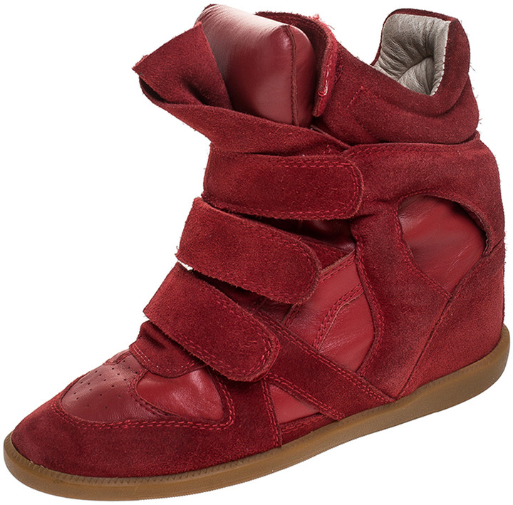 red high top sneakers womens