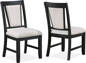 Latitude Run Contemporary Dining Chairs 2Pc, Upholstered Seat Back, Gray Wooden For House 2Pc , Fabric Upholstery, Modern Home Decor