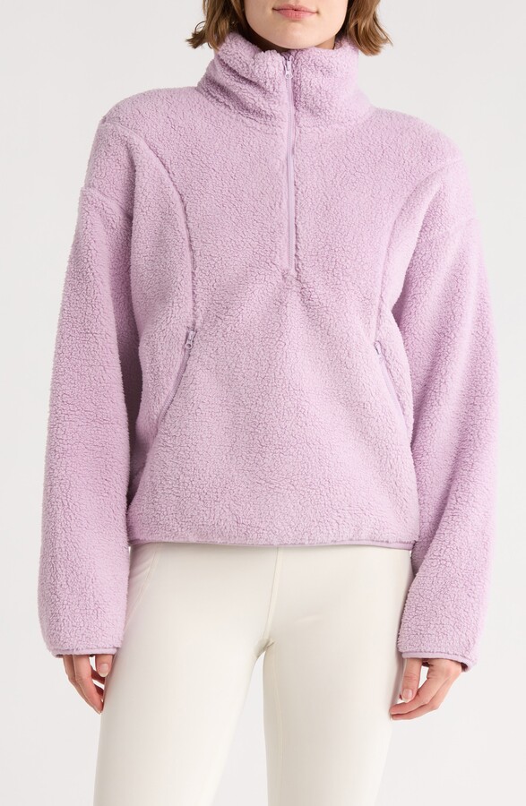 Z by Zella Faux Shearling Half Zip Pullover