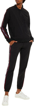 DKNY Perforated stretch track jacket - Black - XS