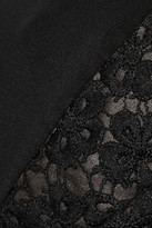 Thumbnail for your product : Erdem Gianna embroidered lace and silk-blend crepe tapered pants