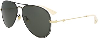Gucci Aviator-Style Metal Sunglasses