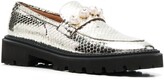 Thumbnail for your product : Paul Warmer 40mm Embellished Snakeskin-Effect Loafers