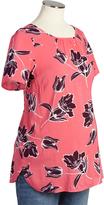 Thumbnail for your product : Old Navy Maternity Patterned Matte-Crepe Tops