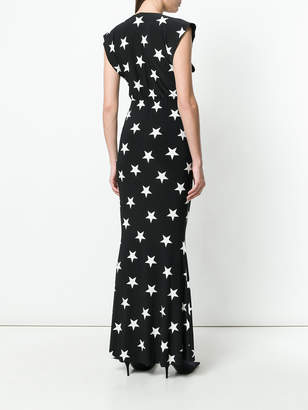 Norma Kamali star print fishtail dress