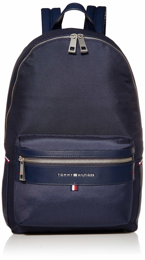 tommy hilfiger men's leather backpack