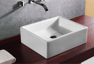 Caracalla Ceramica Ceramic Rectangular Vessel Bathroom Sink