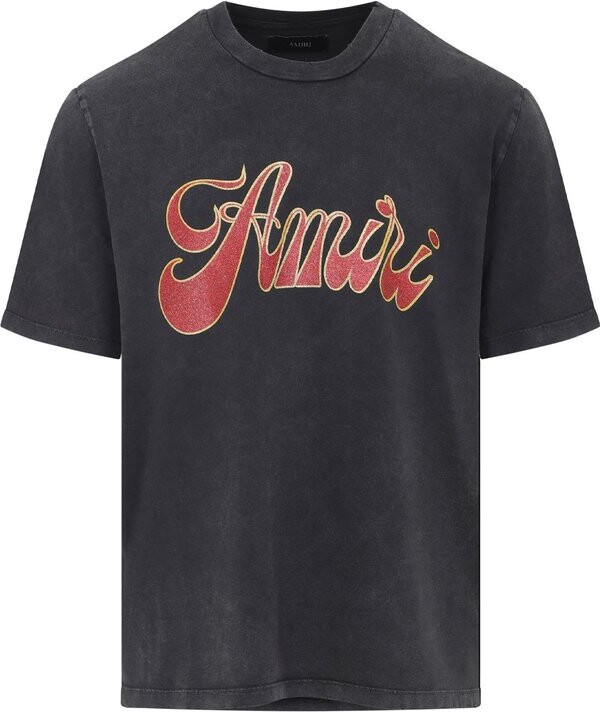 Amiri Logo Printed Crewneck T-Shirt