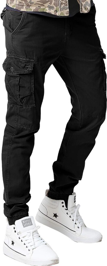 Matchstick Men's Regular Fit Jogger Cargo Trousers #6070 (6070 Back 4XL ...