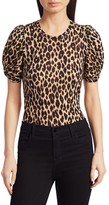 Thumbnail for your product : A.L.C. Kati Leopard Print Puff-Sleeve T-Shirt