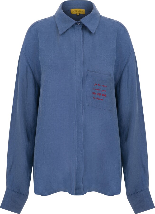 Je Te Veux Linen Ocean Shirt