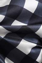 Thumbnail for your product : Mother of Pearl April Asymmetric Checked Satin Mini Shirt Dress