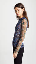 Thumbnail for your product : Yigal Azrouel Floral Printed Stretch Mesh Top
