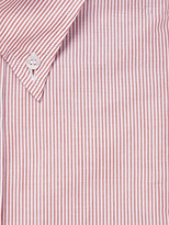 Thumbnail for your product : Etro Button-Down Collar Logo-Embroidered Striped Cotton Shirt - Men - Pink - EU 44