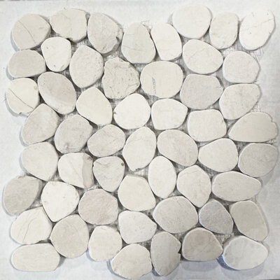 FuStone 12" x 12" Natural Stone Pebble Mosaic Wall & Floor Tile