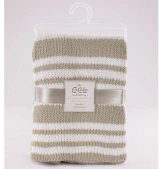 CoCalo Striped Chenille Knitted Blanket in Grey
