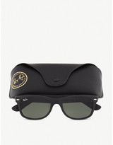 Thumbnail for your product : Ray-Ban Mens Black Rubber Wayfarer Sunglasses