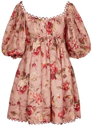 zimmermann charm tiered mini dress