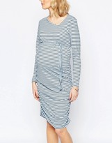 Thumbnail for your product : Mama Licious Mama.licious Mamalicious Stripe Long Sleeve Body-Conscious Dress