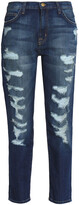 Thumbnail for your product : Current/Elliott Distressed Straight-leg Jeans