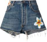 Thumbnail for your product : Alanui Flower Patch Denim Shorts