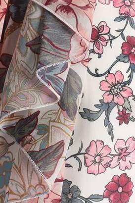 See by Chloe Crepe De Chine-paneled Floral-print Silk-georgette Maxi Dress