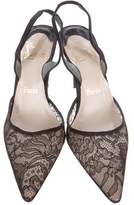 Thumbnail for your product : Christian Louboutin Lace Pointed-Toe Pumps