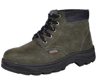 Optimal Product Men's Steel Toe Plate Boots Slip Resistant Work Shoe