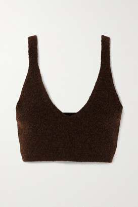 Nanushka Zosia Bouclé-knit Merino Wool-blend Top - Brown - ShopStyle
