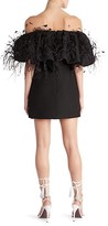 Thumbnail for your product : Valentino Off-The-Shoulder Ostrich Feather Wool & Silk Cocktail Dress