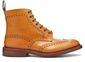 Tricker's Stow Leather Brogue Boots - Mens - Tan