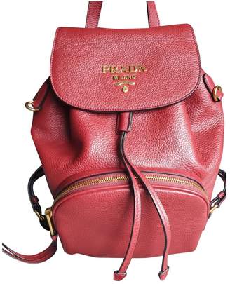red leather backpacks
