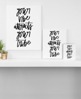 Deny Designs Chelcey Tate Your Vibe Attracts Your Tribe Canvas Collection