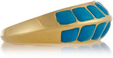 Thumbnail for your product : Aurélie Bidermann Apache lacquered gold-plated ring