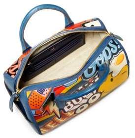 Anya Hindmarch Vere Giant Sticker Leather Barrel Top Handle Bag