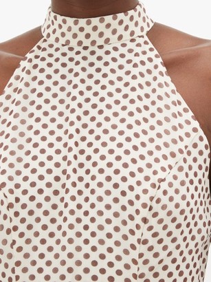 Zimmermann Sunray Polka-dot Crepe Midi Dress - Cream Print