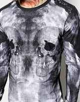 Thumbnail for your product : Religion Long Sleeve Top with AO Skull Print