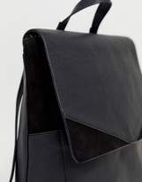 Thumbnail for your product : Accessorize black suede and leather backpack