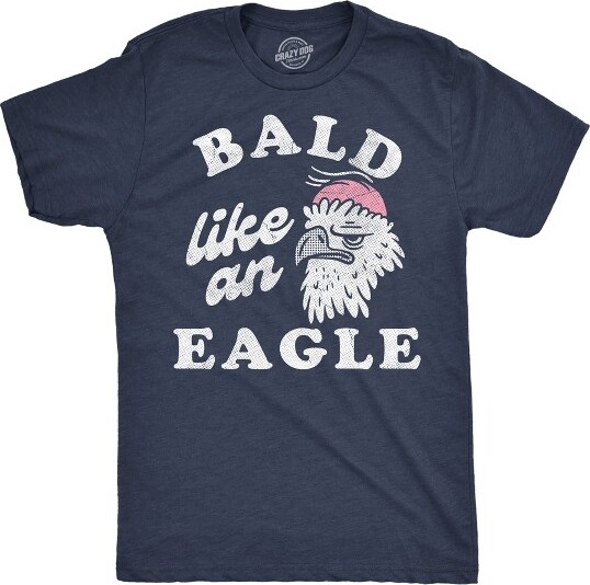 Crazy Dog T-Shirts, Inc. MensFunnyTShirtsBaldLikeAnEagleSarcasticHairLossGraphicNoveltyTeeforMen-CrazyDogMen'sTShirtforAnimalLoversNavy3XL