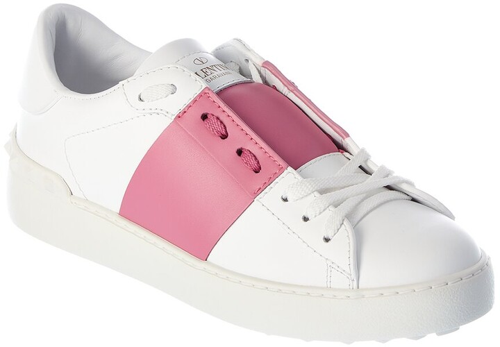 Valentino Open Leather Sneaker - ShopStyle Trainers & Athletic Shoes