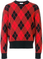 Red Argyle Sweater - ShopStyle