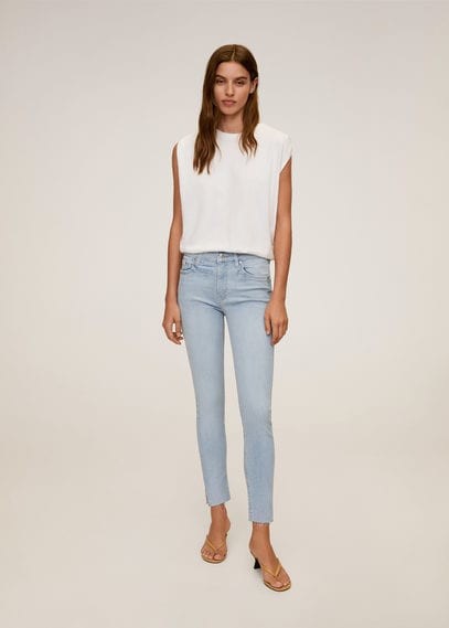 MANGO Crop skinny Isa jeans light blue - 2 - Women - ShopStyle