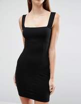 Thumbnail for your product : ASOS Thick Strap Square Neck Mini Bodycon Dress