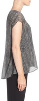 Thumbnail for your product : Eileen Fisher Petite Women's Print Crinkled Silk Scoop Neck Top